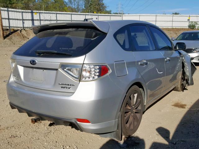 JF1GH7G63AG802549 - 2010 SUBARU IMPREZA WR SILVER photo 4