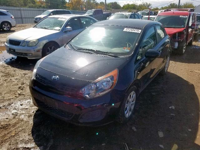 KNADM5A31D6285142 - 2013 KIA RIO LX BLACK photo 2