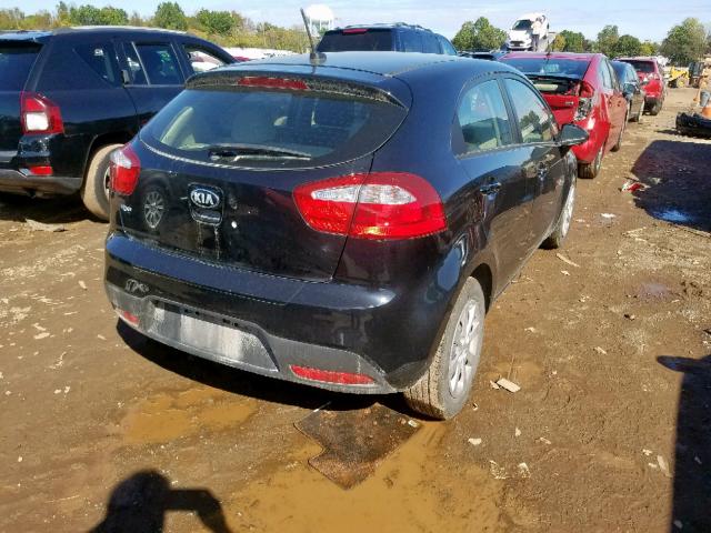 KNADM5A31D6285142 - 2013 KIA RIO LX BLACK photo 4