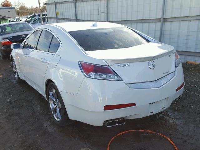 19UUA9F53AA004787 - 2010 ACURA TL WHITE photo 3