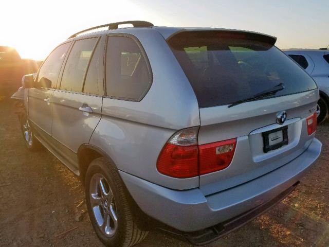 5UXFA53512LP44394 - 2002 BMW X5 3.0I SILVER photo 3