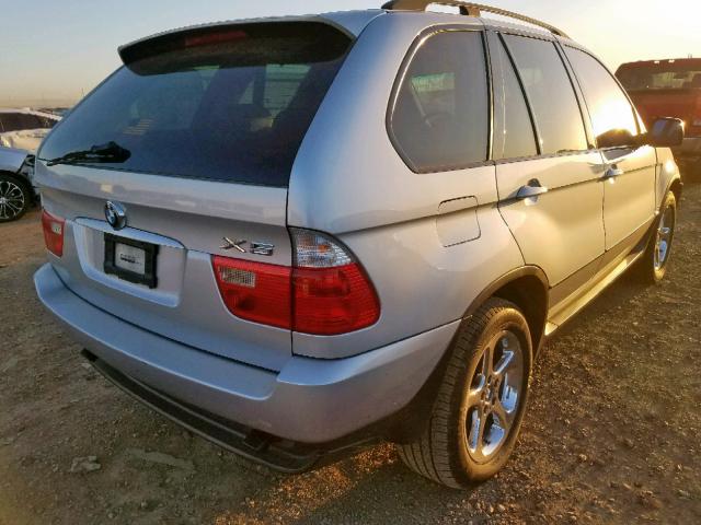 5UXFA53512LP44394 - 2002 BMW X5 3.0I SILVER photo 4