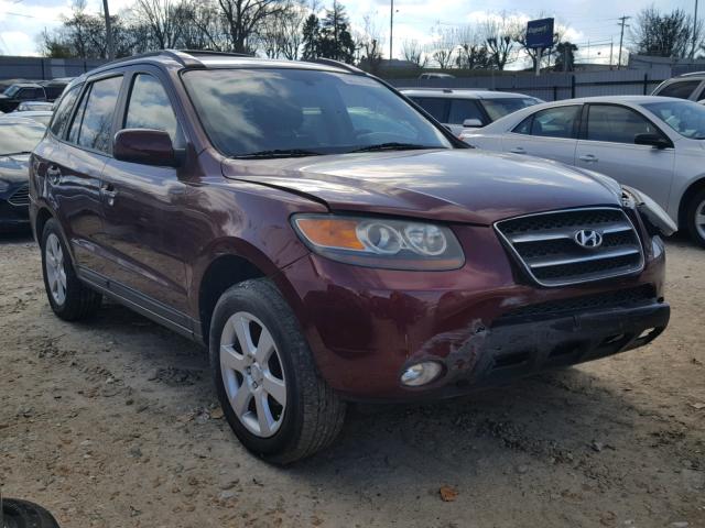 5NMSH73E87H037325 - 2007 HYUNDAI SANTA FE S MAROON photo 1