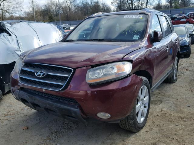 5NMSH73E87H037325 - 2007 HYUNDAI SANTA FE S MAROON photo 2