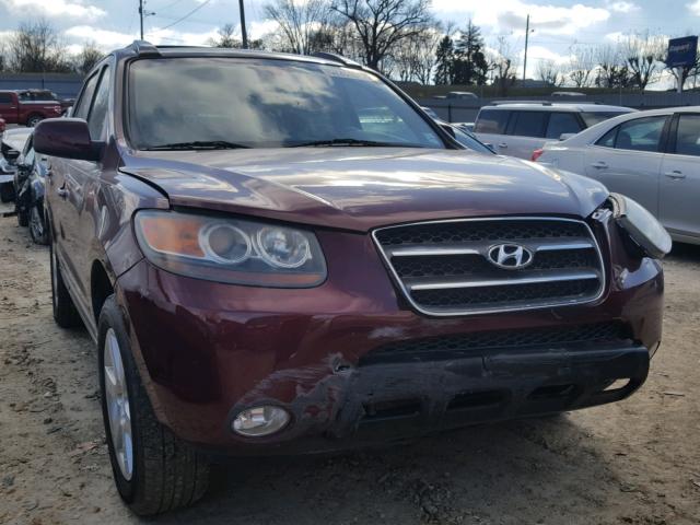 5NMSH73E87H037325 - 2007 HYUNDAI SANTA FE S MAROON photo 9