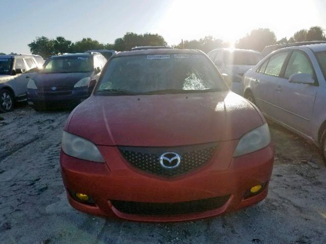 JM1BK12F661479490 - 2006 MAZDA 3 I RED photo 9