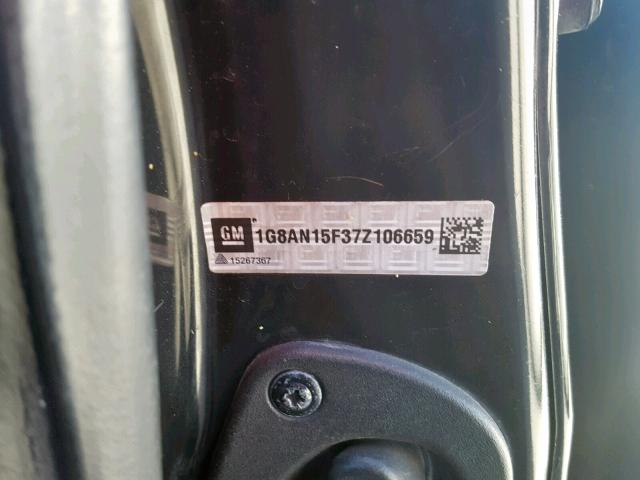 1G8AN15F37Z106659 - 2007 SATURN ION LEVEL BLACK photo 10
