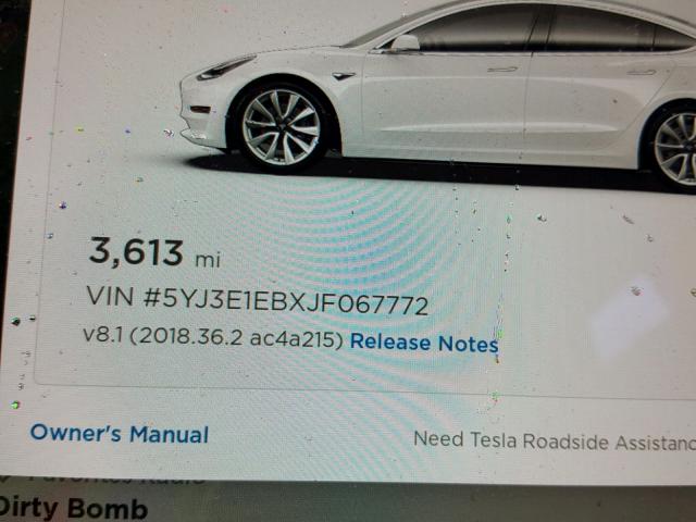 5YJ3E1EBXJF067772 - 2018 TESLA MODEL 3 თეთრი ფოტო 8