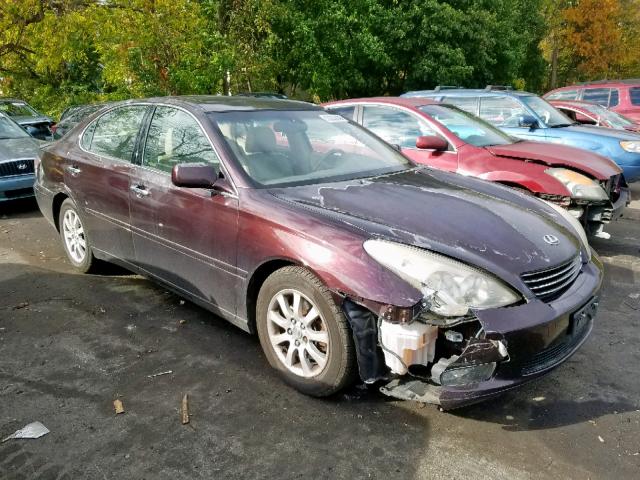 JTHBF30G830111940 - 2003 LEXUS ES 300 BURGUNDY photo 1