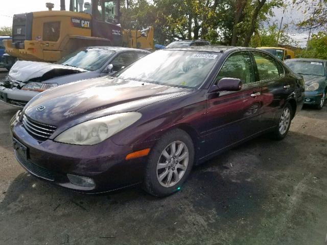 JTHBF30G830111940 - 2003 LEXUS ES 300 BURGUNDY photo 2