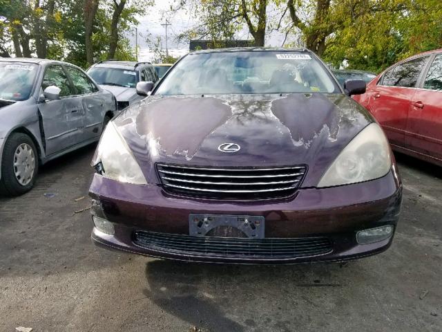 JTHBF30G830111940 - 2003 LEXUS ES 300 BURGUNDY photo 9