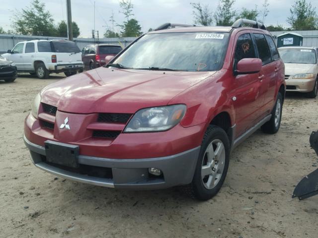 JA4LX41G33U059319 - 2003 MITSUBISHI OUTLANDER RED photo 2