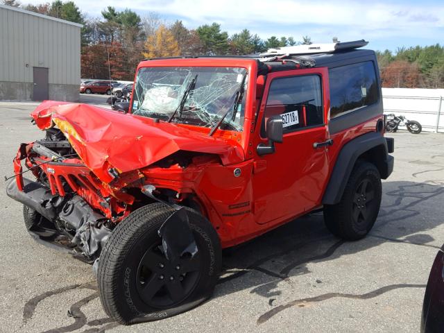 1C4AJWAGXHL509586 - 2017 JEEP WRANGLER S RED photo 2