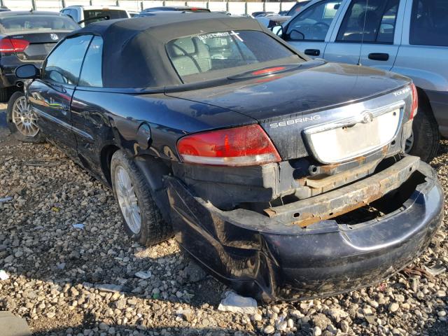 1C3EL55R34N299692 - 2004 CHRYSLER SEBRING LX BLUE photo 3