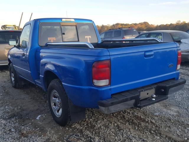 1FTYR10C7YPB77799 - 2000 FORD RANGER BLUE photo 3