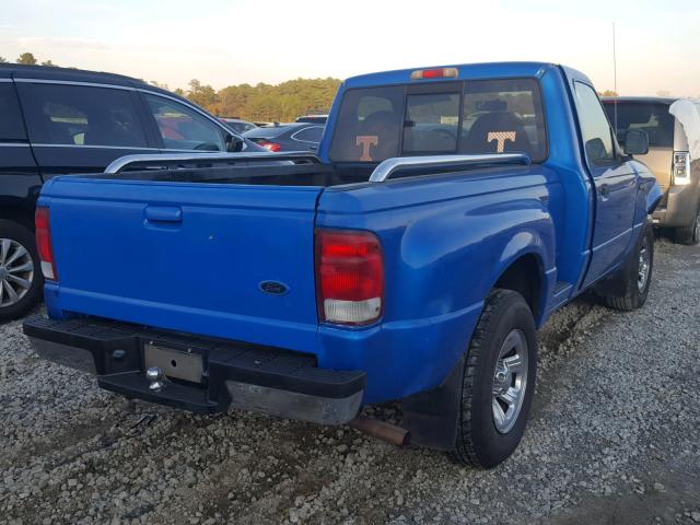 1FTYR10C7YPB77799 - 2000 FORD RANGER BLUE photo 4