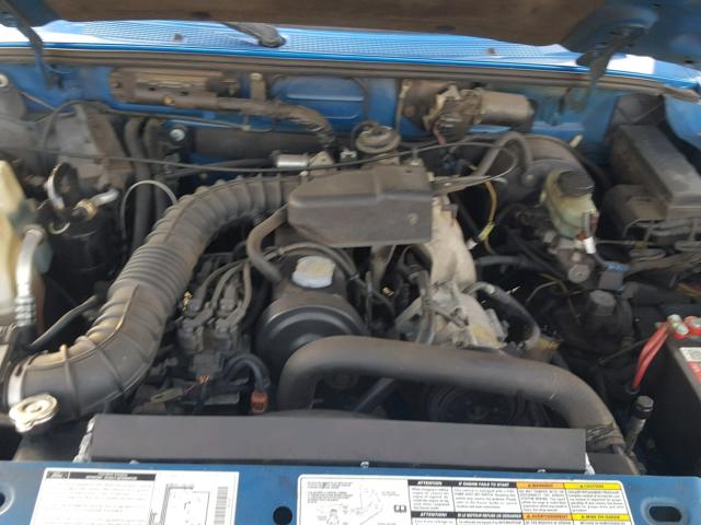 1FTYR10C7YPB77799 - 2000 FORD RANGER BLUE photo 7