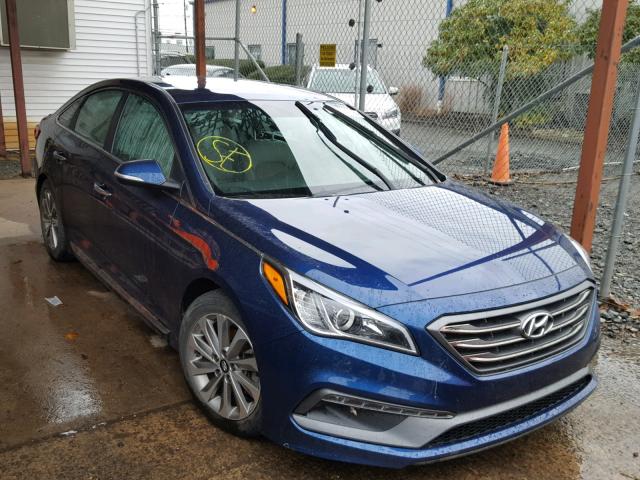 5NPE34AFXFH210706 - 2015 HYUNDAI SONATA SPO BLUE photo 1