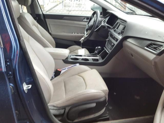 5NPE34AFXFH210706 - 2015 HYUNDAI SONATA SPO BLUE photo 5