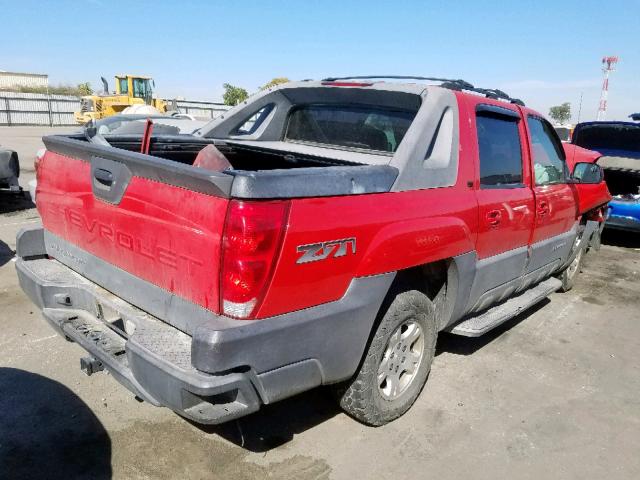 3GNEK12Z05G242394 - 2005 CHEVROLET AVALANCHE RED photo 4