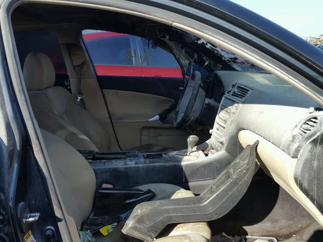 JTHBK262182073092 - 2008 LEXUS IS 250 GRAY photo 5