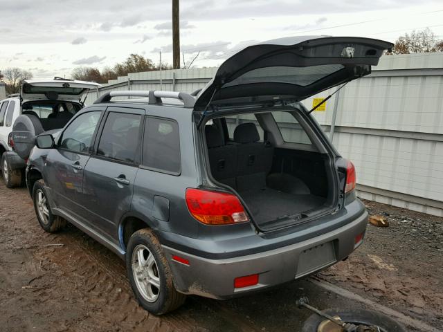 JA4LZ31G93U109855 - 2003 MITSUBISHI OUTLANDER GRAY photo 3