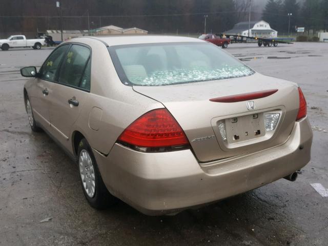 1HGCM56187A033946 - 2007 HONDA ACCORD VAL GOLD photo 3