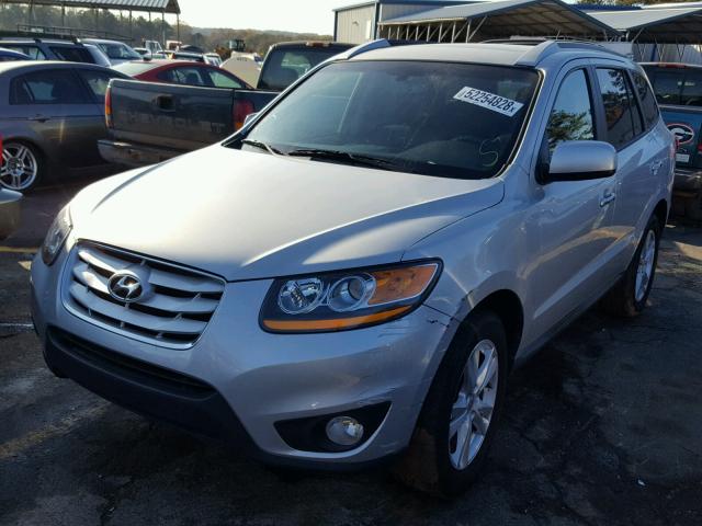 5XYZK4AG2BG001717 - 2011 HYUNDAI SANTA FE L SILVER photo 2