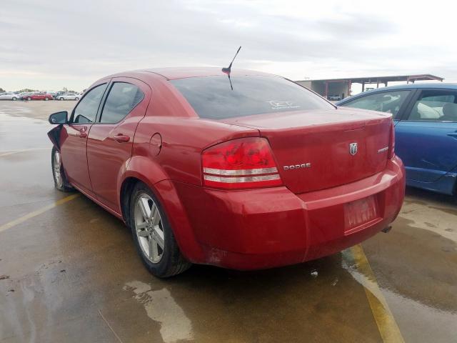 1B3CC1FB2AN222015 - 2010 DODGE AVENGER EX RED photo 3