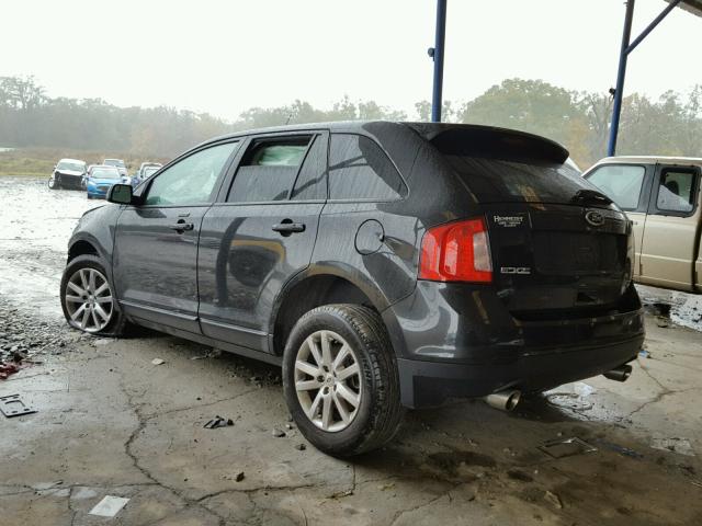 2FMDK3JC0EBB59835 - 2014 FORD EDGE SEL BLACK photo 3