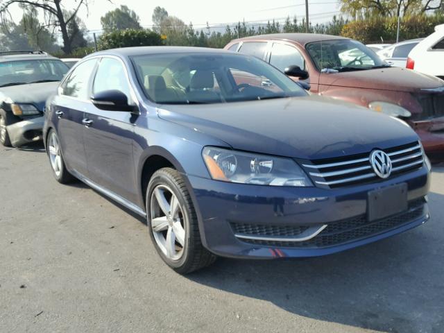 1VWBP7A33CC100129 - 2012 VOLKSWAGEN PASSAT SE BLUE photo 1