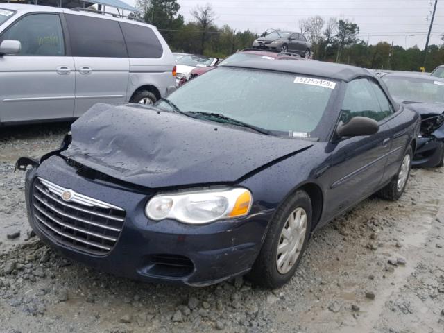 1C3EL45X64N399844 - 2004 CHRYSLER SEBRING LX BLUE photo 2