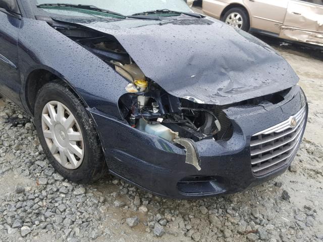 1C3EL45X64N399844 - 2004 CHRYSLER SEBRING LX BLUE photo 9