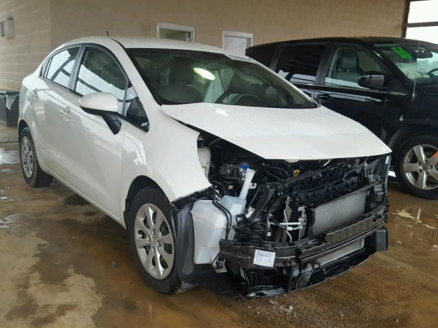 KNADN4A37F6449584 - 2015 KIA RIO EX WHITE photo 1