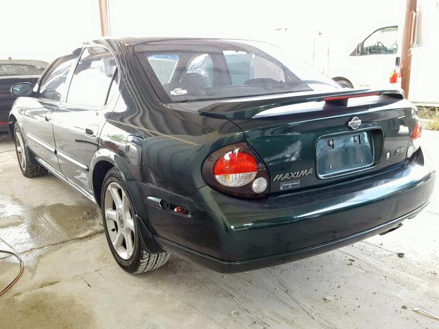 JN1CA31D61T837836 - 2001 NISSAN MAXIMA GXE GREEN photo 3