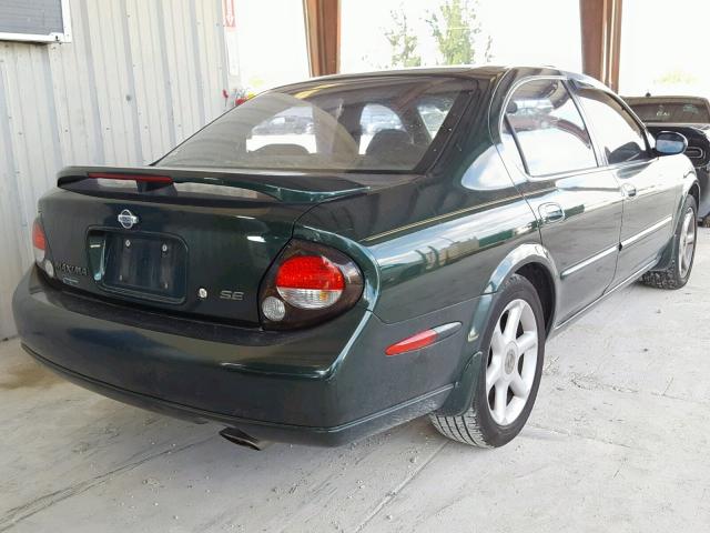 JN1CA31D61T837836 - 2001 NISSAN MAXIMA GXE GREEN photo 4