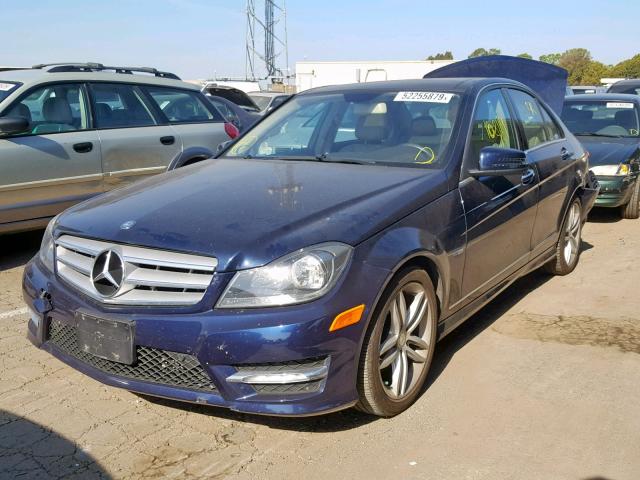 WDDGF4HB6CF847655 - 2012 MERCEDES-BENZ C 250 BLUE photo 2