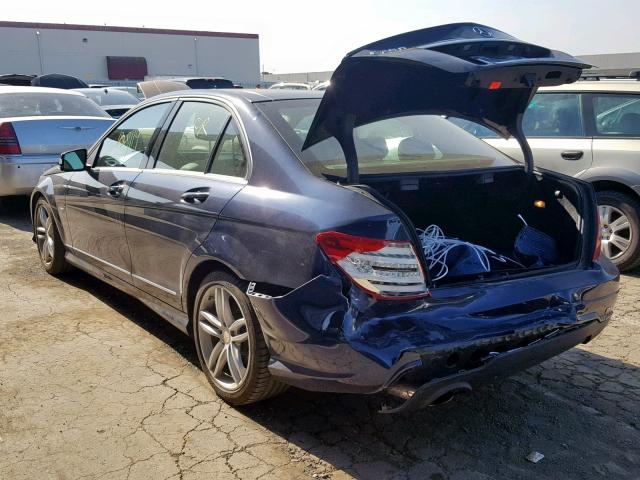 WDDGF4HB6CF847655 - 2012 MERCEDES-BENZ C 250 BLUE photo 3