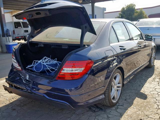 WDDGF4HB6CF847655 - 2012 MERCEDES-BENZ C 250 BLUE photo 4