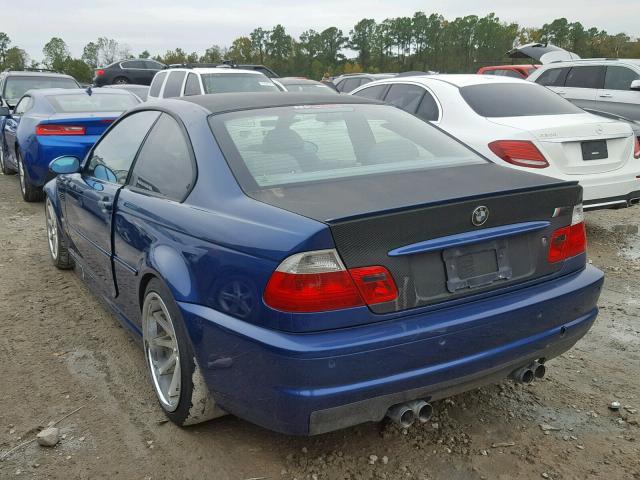 WBSBL93493JR19280 - 2003 BMW M3 BLUE photo 3