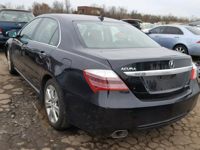 JH4KB26619C002473 - 2009 ACURA RL BLACK photo 3