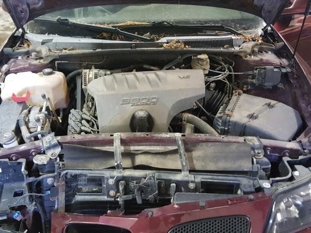 1G2HY52K75U163188 - 2005 PONTIAC BONNEVILLE MAROON photo 7