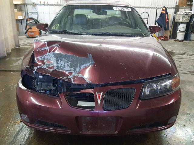 1G2HY52K75U163188 - 2005 PONTIAC BONNEVILLE MAROON photo 9