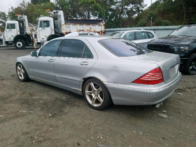 WDBNG75J41A183179 - 2001 MERCEDES-BENZ S 500 GRAY photo 3