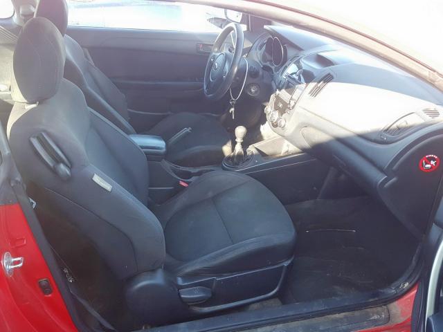 KNAFU6A24A5160224 - 2010 KIA FORTE EX RED photo 5