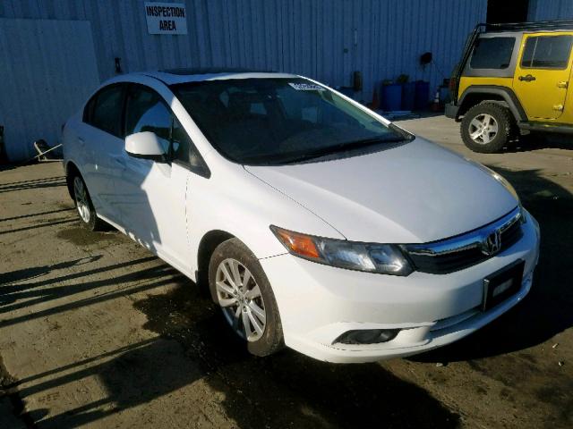19XFB2F92CE308949 - 2012 HONDA CIVIC EXL WHITE photo 1