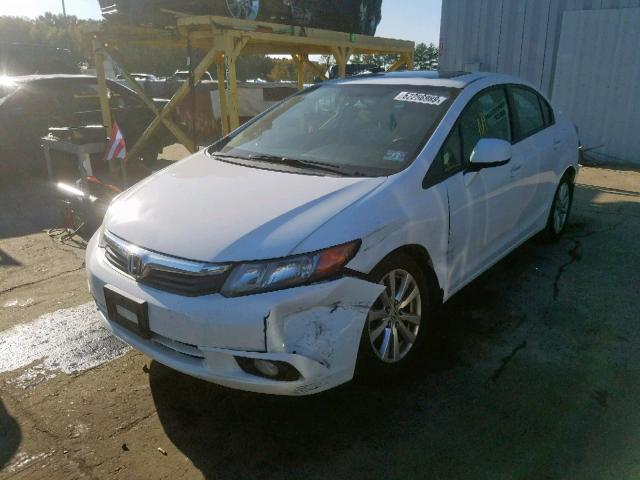 19XFB2F92CE308949 - 2012 HONDA CIVIC EXL WHITE photo 2