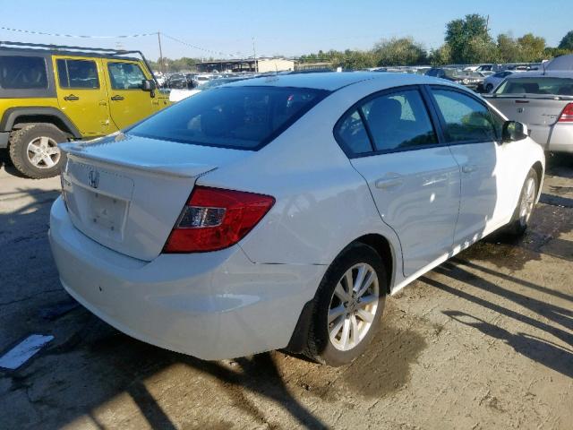 19XFB2F92CE308949 - 2012 HONDA CIVIC EXL WHITE photo 4