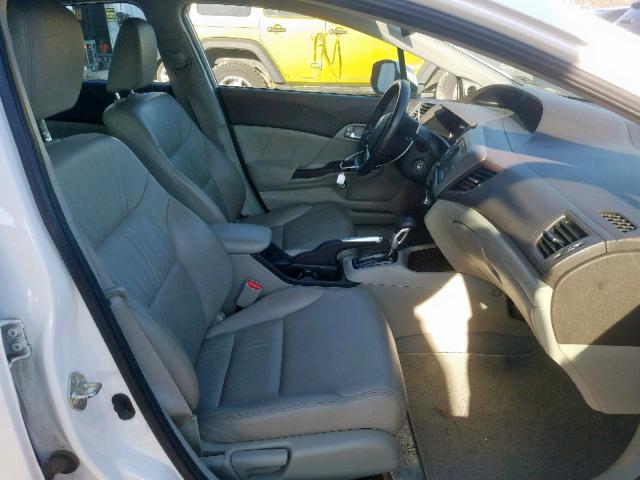 19XFB2F92CE308949 - 2012 HONDA CIVIC EXL WHITE photo 5