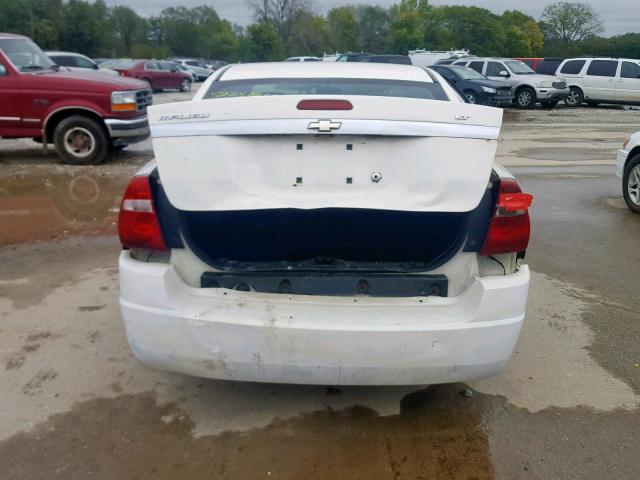 1G1ZT51F56F176071 - 2006 CHEVROLET MALIBU LT WHITE photo 9